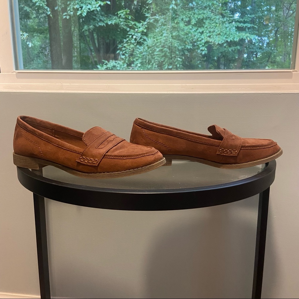 American Eagle women’s 8.5 brown suede flats loafers dress shoes - Picture 7 of 9